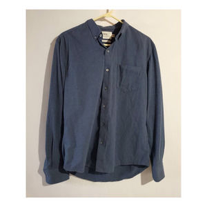 WRK The Reworked Shirt Men's L Work Rest Karma 100% Cotton Button Up Blue